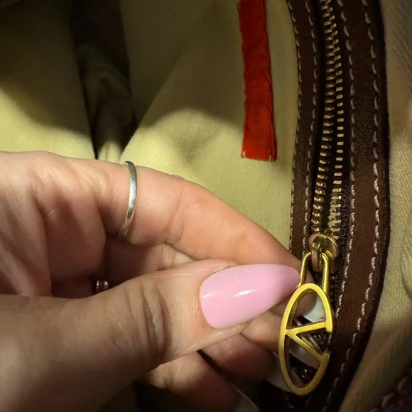 Valentino Garavani Brown Leather Braided Handle Shoulder Bag with COA - Picture 16 of 16